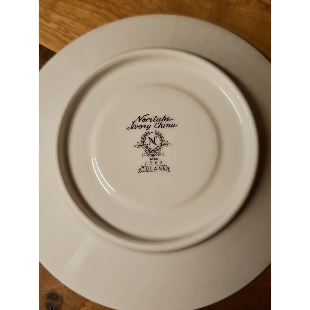 Set of 6 Vintage Noritake Ivory China Tulane 7562 6